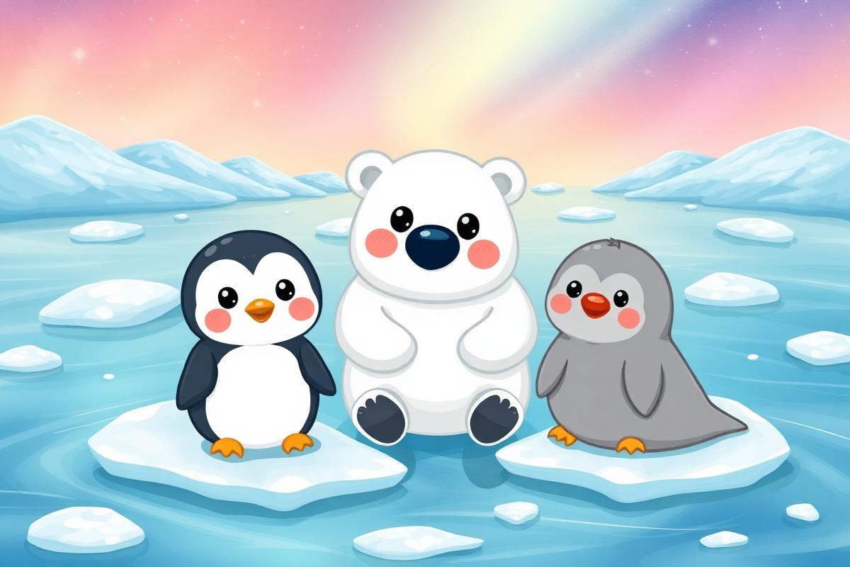 Arctic Friends activity book illustration