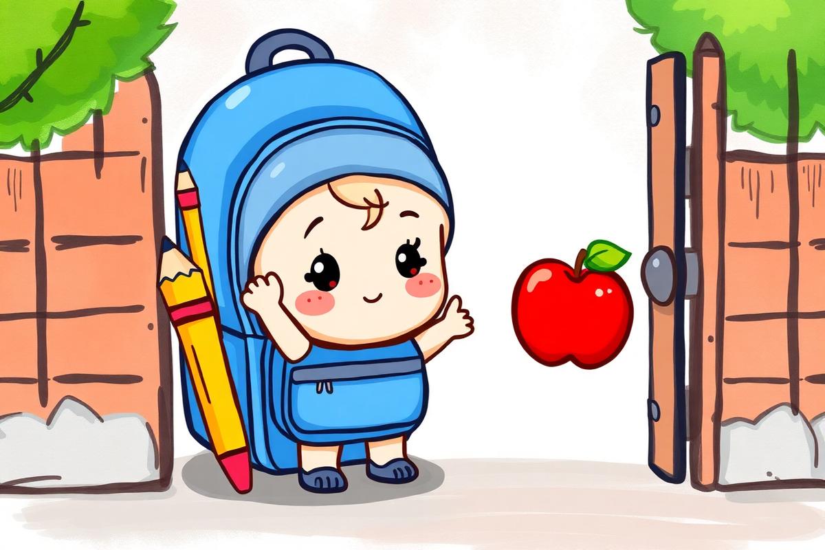 Back to School activity book illustration
