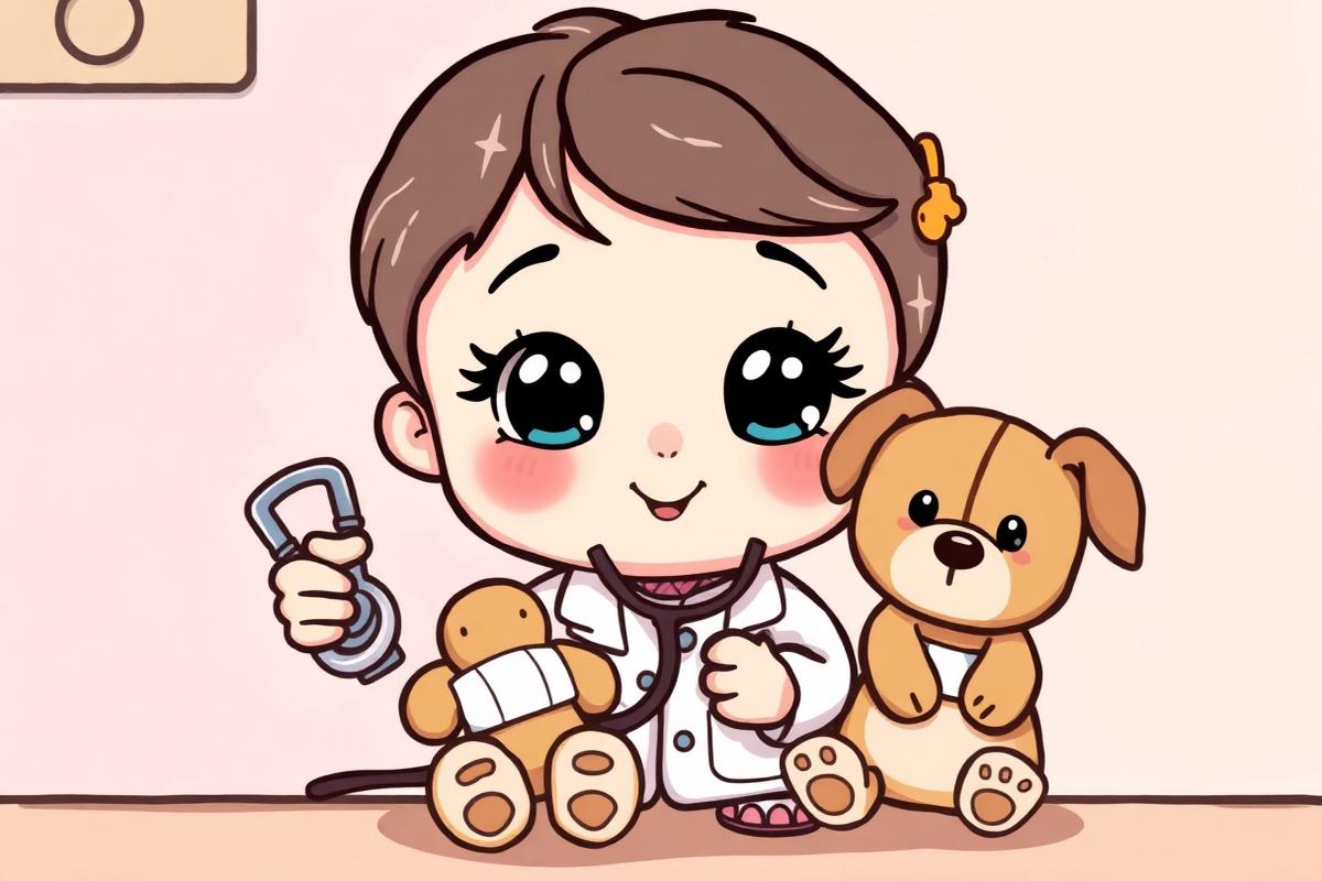 Doctor & Vet activity book illustration