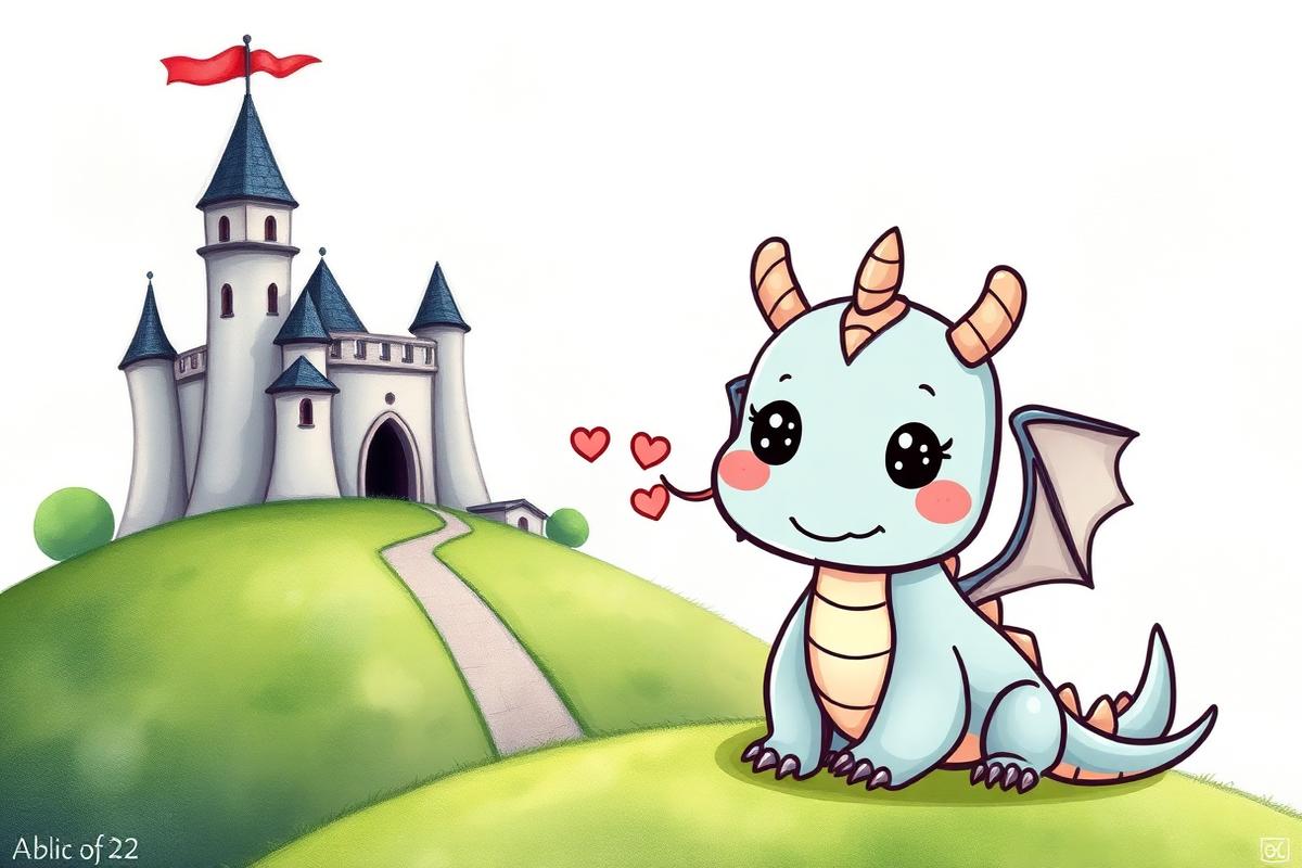 Friendly Dragons activity book illustration