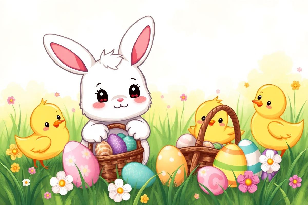 Easter activity book illustration