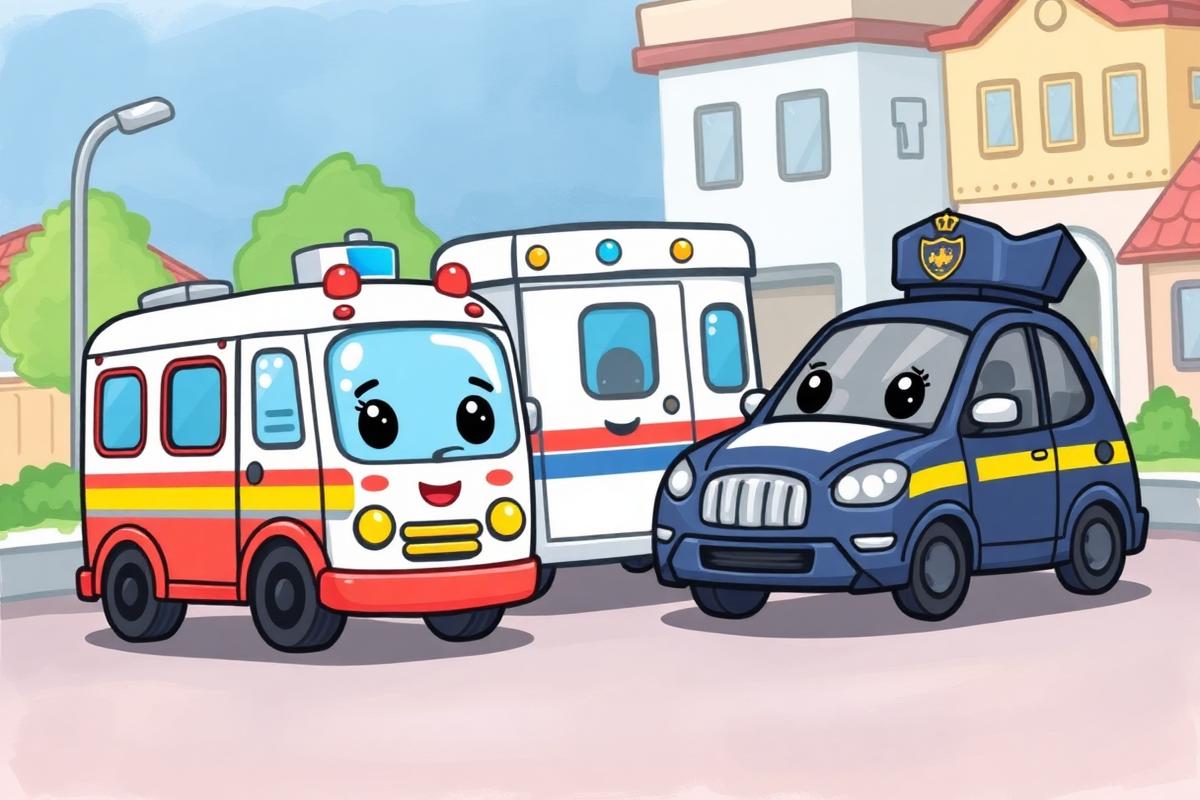 Emergency Heroes activity book illustration