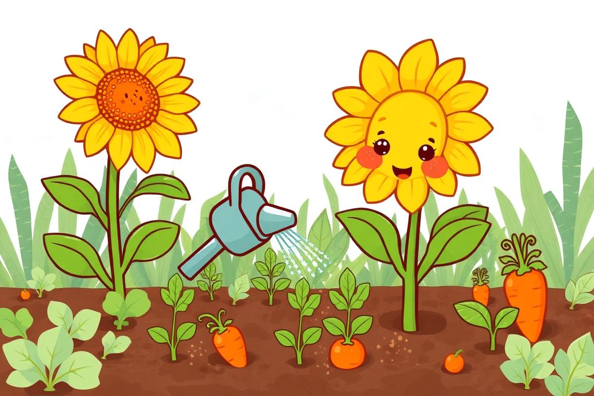 Garden Grow activity book illustration
