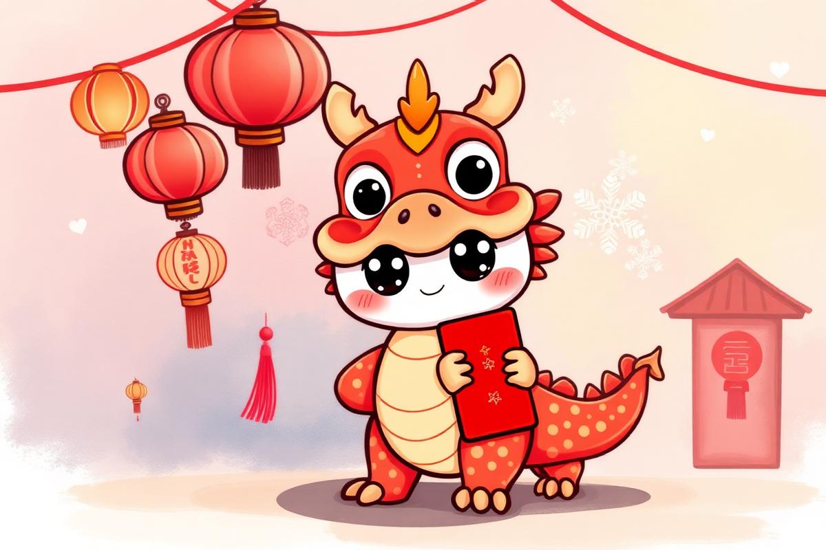 Lunar New Year activity book illustration