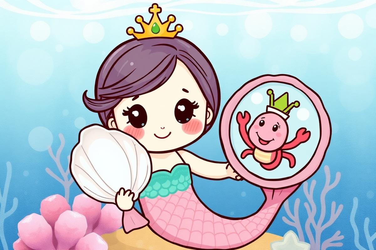 Mermaids activity book illustration