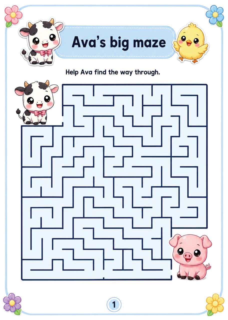 Mazes activity page example