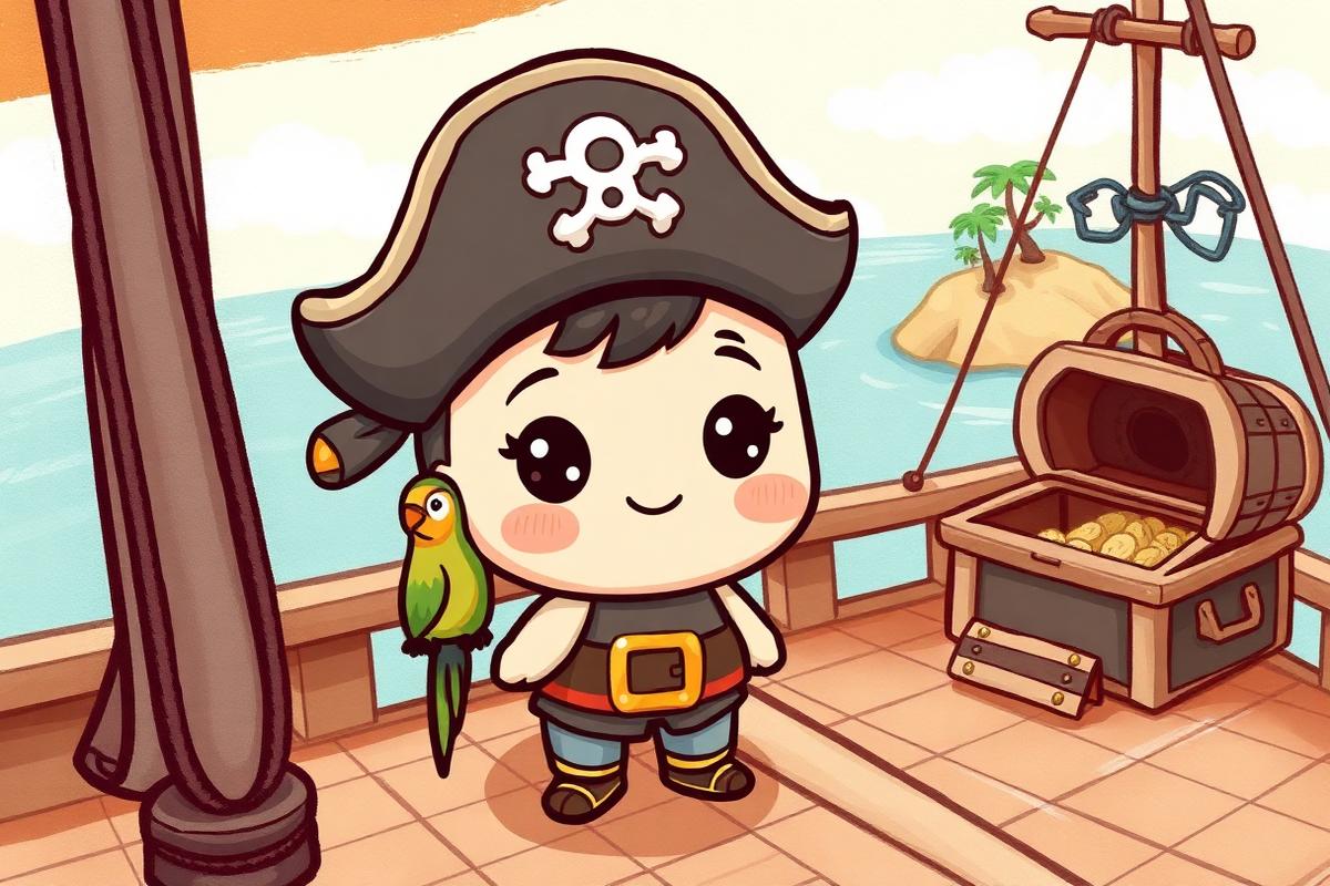 Pirates activity book illustration