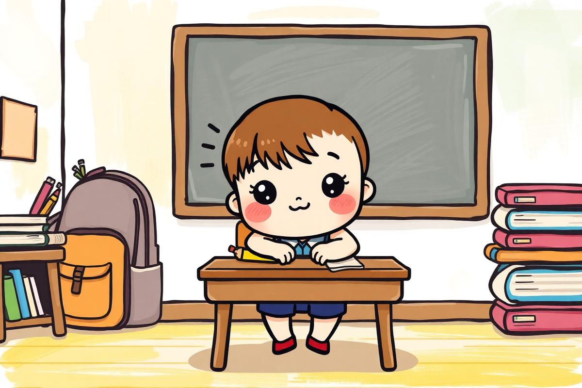 School Days activity book illustration