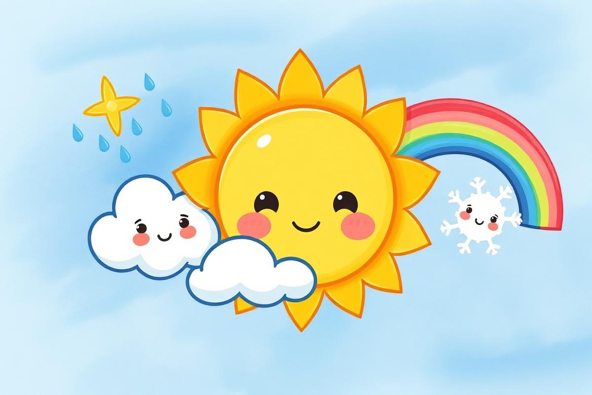 Weather activity book illustration