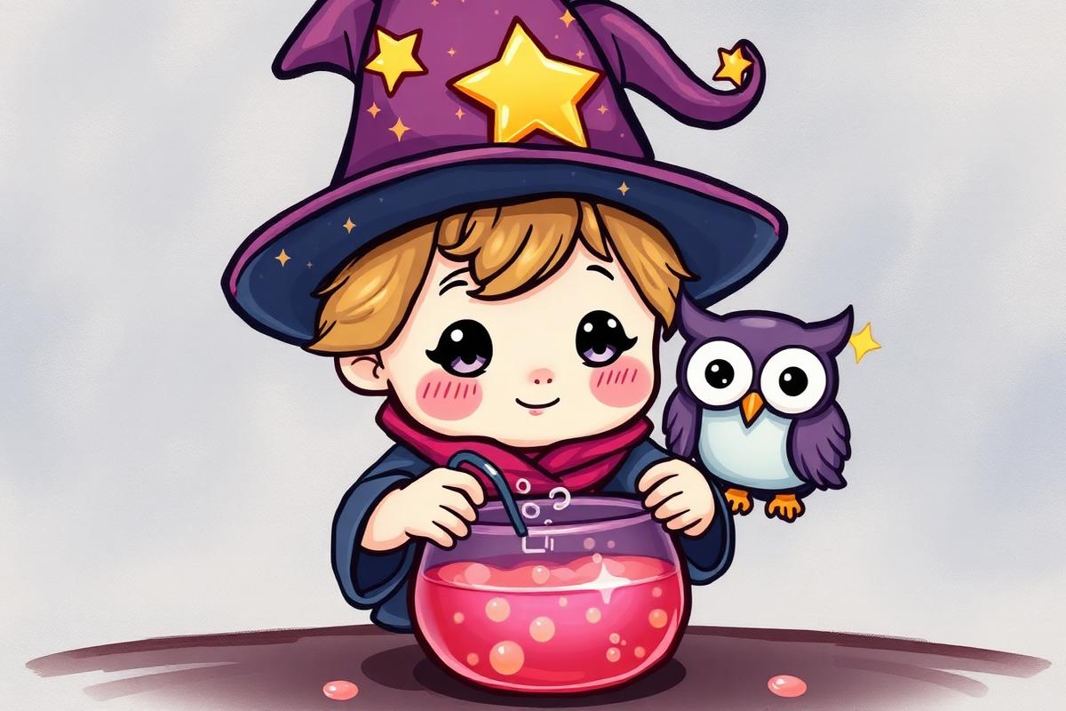 Wizards & Spells activity book illustration