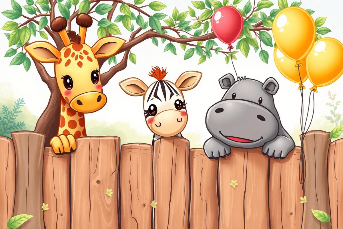 Zoo Day activity book illustration